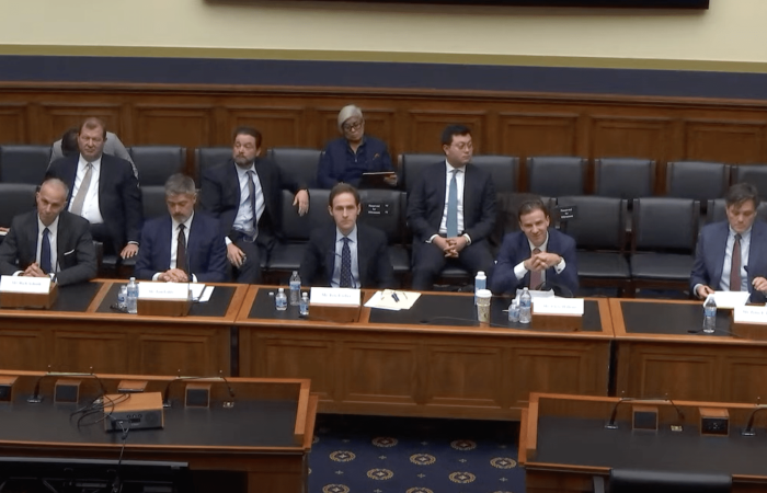 Screenshot of House Financial Services Committee, Combatting the Economic Threat from China (public domain)