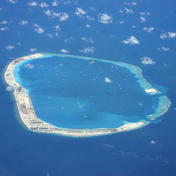 Mischief Reef in the South China Sea, 7 June 2018. (Source: Wikipedia Commons, CC-BY-2.0, Tony Peters)